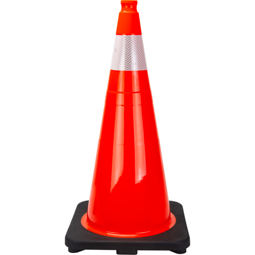 Premium Traffic Cone, 28", Orange, 4" Reflective Collar(s) Pryde Industrial Inc.