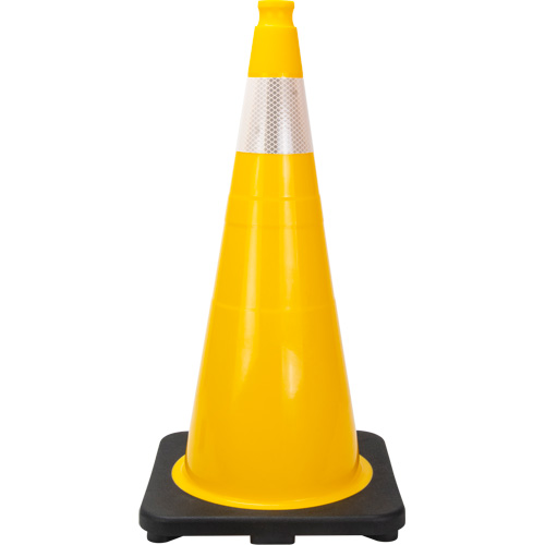 Premium Traffic Cone, 28", Yellow, 4" Reflective Collar(s) Pryde Industrial Inc.