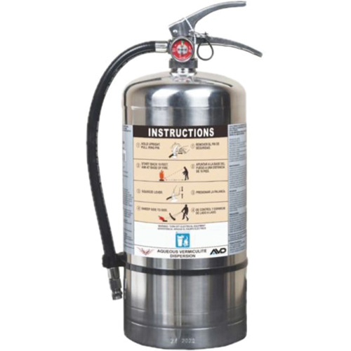 Extincteur pour la protection contre l'incendie de pile Lithium-ion, AVD, Capacit&eacute; 6 L Pryde Industrial Inc.