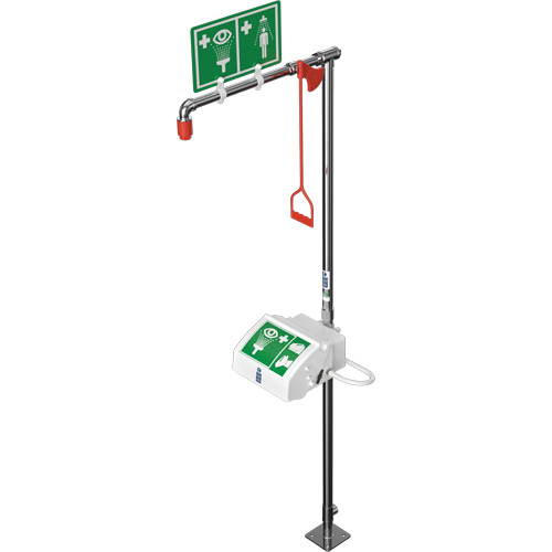 Douche combin&eacute;e avec cuvette ferm&eacute;e en ABS et entr&eacute;e inf&eacute;rieure, Socle Pryde Industrial Inc.