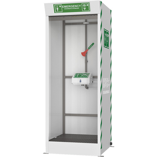 Emergency Cubicle Shower & Covered Eye & Face Wash Pryde Industrial Inc.