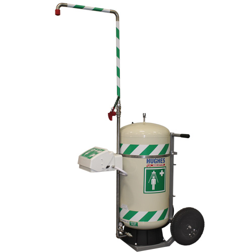 Mobile Self-Contained Emergency Safety Shower with Eye & Face Wash, 30 gal. Capacity, Meets None Pryde Industrial Inc.