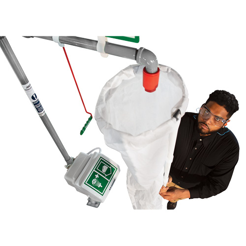 Trousse d'analyse de douche de s&eacute;curit&eacute; avec seau et manchon de douche Pryde Industrial Inc.