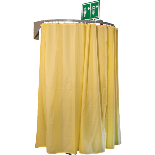 Wall Mounted Safety Shower Modesty Curtain Pryde Industrial Inc.