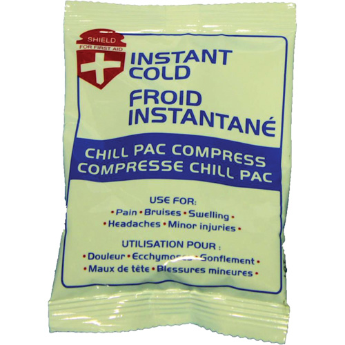 Compresse froide instantan&eacute;e Chill Pac, Froid, Utilisation unique, 4" x 6" Pryde Industrial Inc.