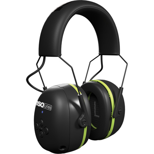 Black & Green Air Defender Bluetooth Earmuffs, Headband Style, 24 dB Pryde Industrial Inc.
