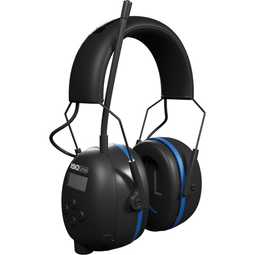 &eacute;couteurs Bluetooth AM/FM Air Defender noir & bleu, Style Bandeau, 25 dB Pryde Industrial Inc.