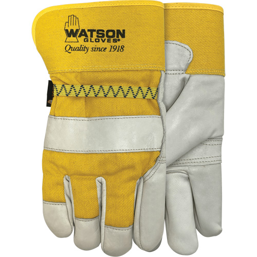 94003i Leather Combo Lined Gloves, Large, Grain Cowhide Palm, Fleece Inner Lining Pryde Industrial Inc.