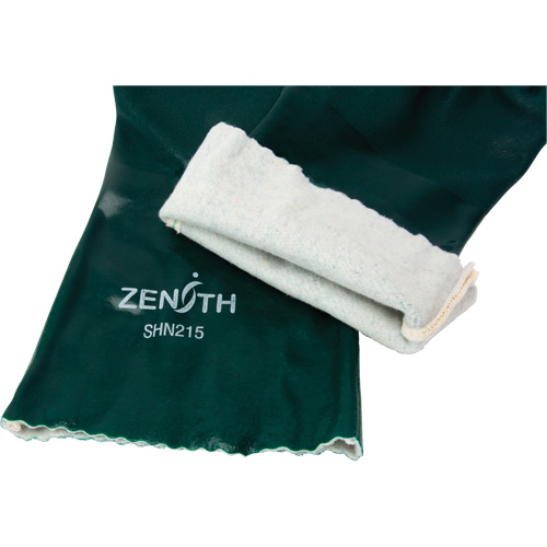 Double Dipped Green Gloves, 14" L, PVC, Cotton Jersey Inner Lining, 70-mil Pryde Industrial Inc.