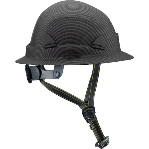 Casque Fibre Metal de style escalade avec bordure compl&egrave;te, R&eacute;pond aux normes CSA type 2, Suspension Rochet, Non ventil&eacute; Pryde Industrial Inc.