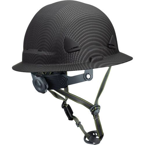 Casque Fibre Metal de style escalade avec bordure compl&egrave;te, R&eacute;pond aux normes CSA type 2, Suspension Rochet, Non ventil&eacute; Pryde Industrial Inc.