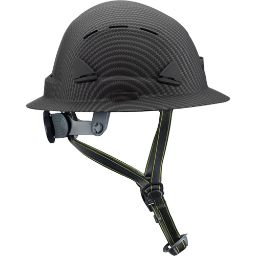 Casque Fibre Metal de style escalade avec bordure compl&egrave;te, R&eacute;pond aux normes CSA type 2, Suspension Rochet, Ventil&eacute; Pryde Industrial Inc.