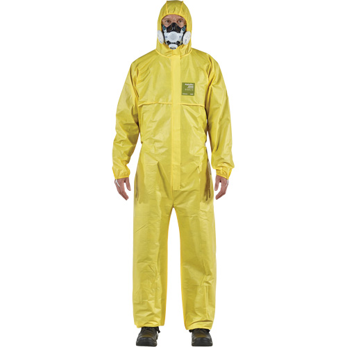 AlphaTec&reg; 2300 STANDARD Bound Model 147 Coveralls, Small, Yellow, Polyethylene Laminate/Polypropylene Pryde Industrial Inc.