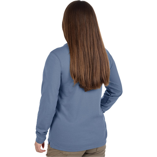 GRIDIRON Long Sleeve Pocket T-Shirt, Women's, X-Small, Blue Pryde Industrial Inc.