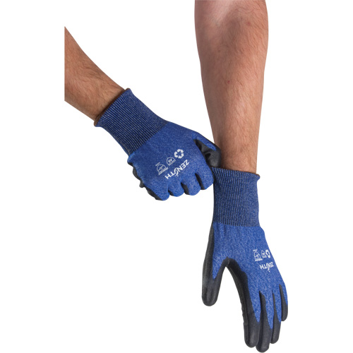 Gants &eacute;lastiques &eacute;cologiques r&eacute;sistants &agrave; la coupe, Taille 7, Calibre 18, Rev&ecirc;tement Polyur&eacute;thane, Enveloppe en Acier inoxydable/PEHP/rPET, ASTM ANSI niveau A5 Pryde Industrial Inc.