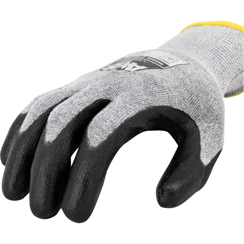 Gants de travail r&eacute;sistants &agrave; la coupe, compatibles avec &eacute;crans tactiles RWG566 AXIS, Taille T-petit, Calibre 18, Rev&ecirc;tement Polyur&eacute;thane, Enveloppe en Acier inoxydable/PEHP, ASTM ANSI niveau A5/EN 388 niveau E Pryde Industrial Inc.