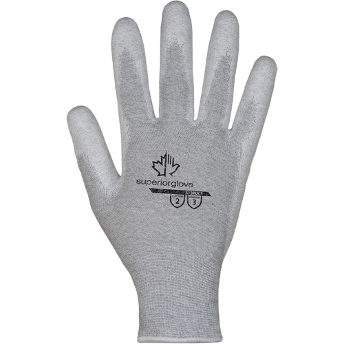 KnitActiv Electrostatic Dissipative Low-Linting White Gloves, 5, Polyurethane Coating, 13 Gauge, Nylon/Cotton Shell Pryde Industrial Inc.