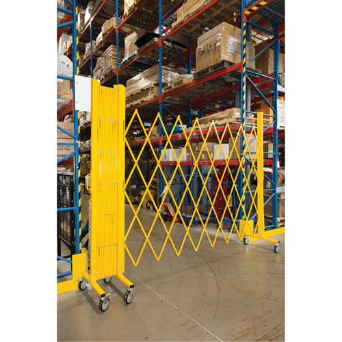 Expandable Barrier, 84" H x 20' L, Yellow Pryde Industrial Inc.