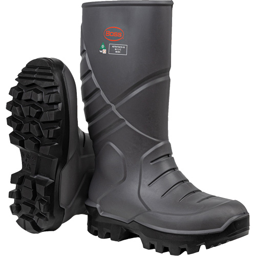 Boss&reg; Footwear Full Safety Boot with Midsole & Internal Met Guard, Thermal Polyurethane, Steel Toe, Puncture Resistant Sole, Size 6 Pryde Industrial Inc.