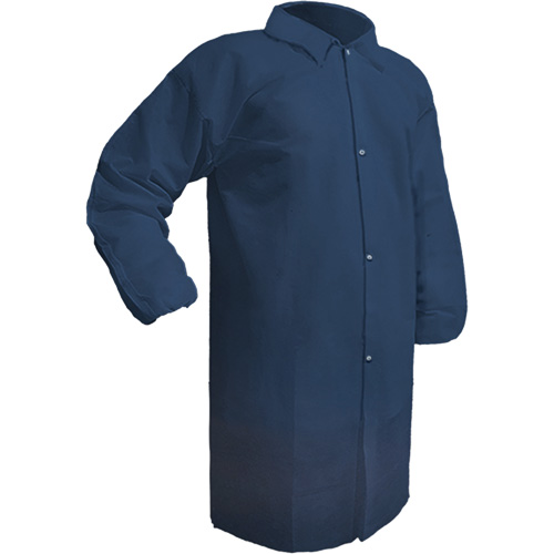 Care Lab Coat, Polypropylene, Medium, Blue Pryde Industrial Inc.