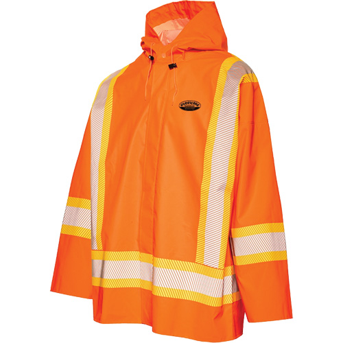 R804 Hurricane Rain Jacket, Small, High Visibility Orange Pryde Industrial Inc.