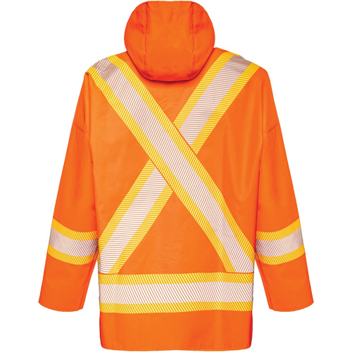 R804 Hurricane Rain Jacket, Small, High Visibility Orange Pryde Industrial Inc.