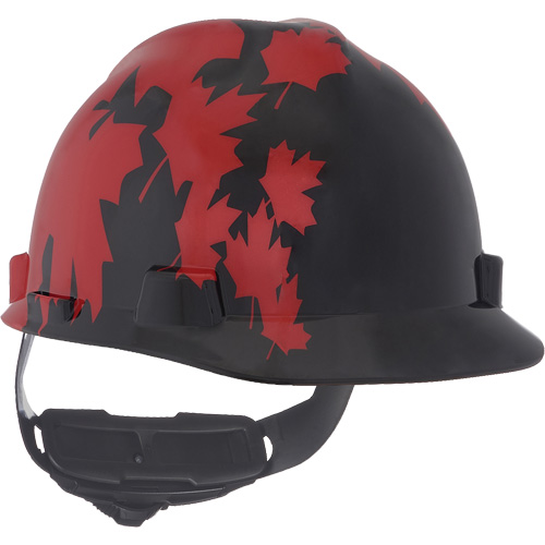 Specialty V-Gard&reg; Hard Hat, Ratchet Suspension, Black/Red Pryde Industrial Inc.