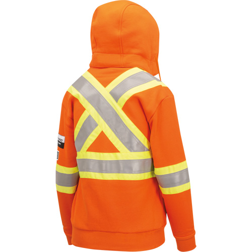 Heavyweight Safety Hoodie, Women's, X-Small, High Visibility Orange Pryde Industrial Inc.