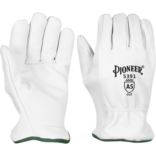 Gants pour conducteurs r&eacute;sistant aux coupures, Petit, Paume en Cuir fleur de ch&egrave;vre Pryde Industrial Inc.