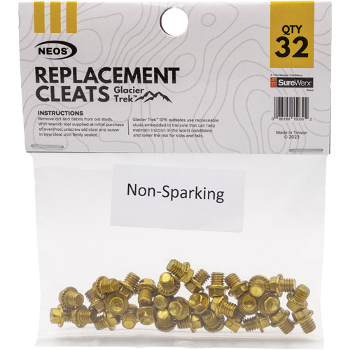 Glacier Trek Non-Sparking Replacement Cleats, Copper, Stud Traction, One Size Pryde Industrial Inc.