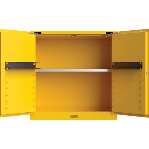 Utili-Guard+ Flammable Safety Cabinet, 30 gal., 1 Door, 43" W x 44" H x 22" D Pryde Industrial Inc.