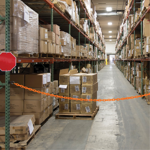 Ensemble de barri&egrave;re &agrave; chaîne magn&eacute;tique pour l'entrep&ocirc;t, Orange Pryde Industrial Inc.