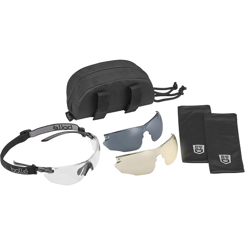 Combat Safety Glasses Kit, Clear/Smoke/Copper Lens, Anti-Fog/Anti-Scratch, ANSI Z87+ Pryde Industrial Inc.