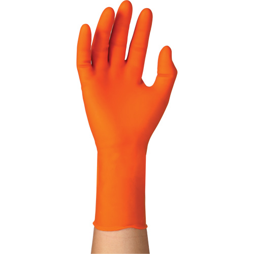 Gants jetables TOUCHNTUFF 93-800, 6,5/7, Latex/N&eacute;opr&egrave;ne/Nitrile, 23,6-mils, Sans poudre, Orange Pryde Industrial Inc.