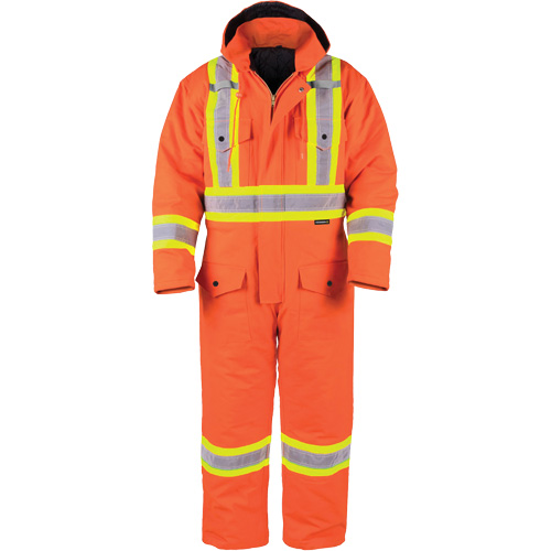 High-Visibility Lined Canvas Overalls, Small, High Visibility Orange Pryde Industrial Inc.
