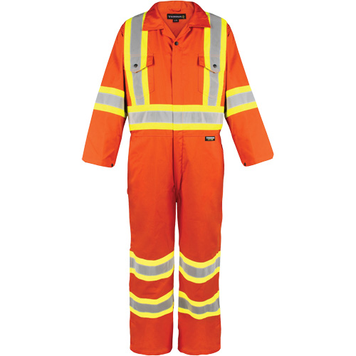 Combinaison non doubl&eacute;e haute visibilit&eacute;, Moyen, Orange haute visibilit&eacute; Pryde Industrial Inc.