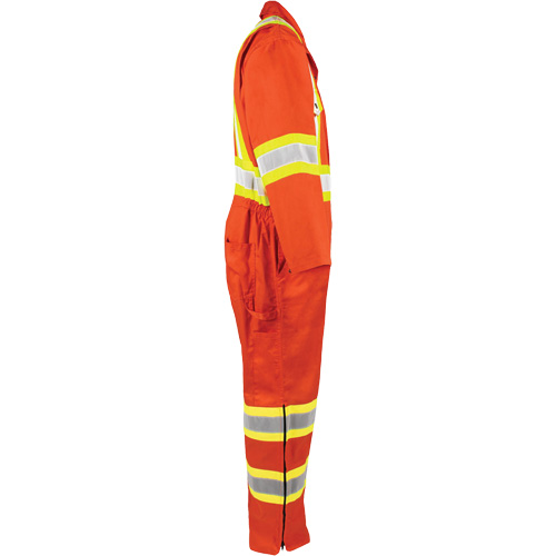 Combinaison non doubl&eacute;e haute visibilit&eacute;, Moyen, Orange haute visibilit&eacute; Pryde Industrial Inc.