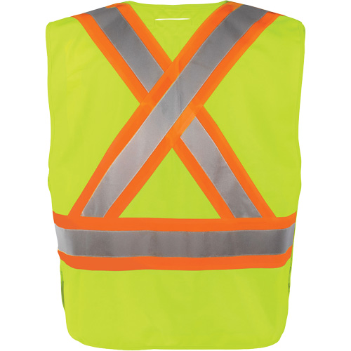 High-Visibility 5-Point Tear Away Vest, High Visibility Orange, Medium/Small, Polyester Pryde Industrial Inc.