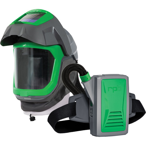 Masque de respirateur Z-Link avec joint de visage, visi&egrave;re & montage &agrave; ceinture, Respirateur &agrave; masque/Masque de soudage, Pile Lithium-ion Pryde Industrial Inc.