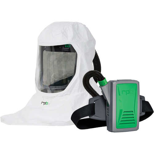Respirateur T-Link avec casquette, tube de respiration, montage &agrave; la ceinture & APR motoris&eacute; PX5, Cagoule ample & visi&egrave;re, Pile Lithium-ion Pryde Industrial Inc.
