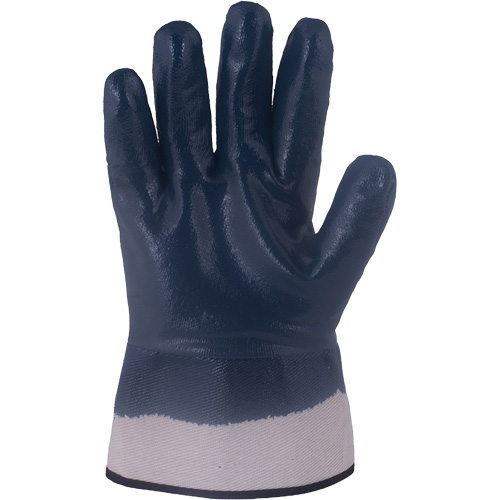 Gants bleu marine avec manchettes renforc&eacute;es &agrave; entoilage coll&eacute; Horizon, T-Grand, R&ecirc;vetement Nitrile, Enveloppe en Jersey/Coton Pryde Industrial Inc.