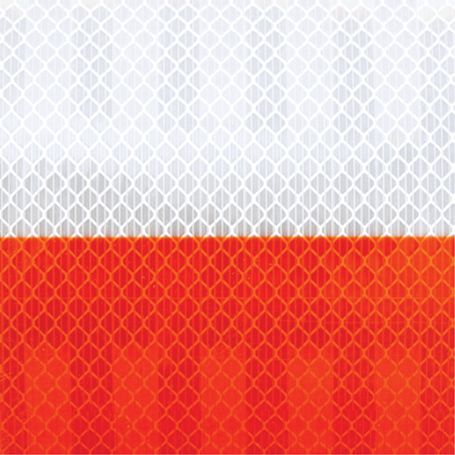 High Intensity Grade Flexible Work Zone Sheeting 382VHIP, 5" W x 150' L, Orange and White Pryde Industrial Inc.
