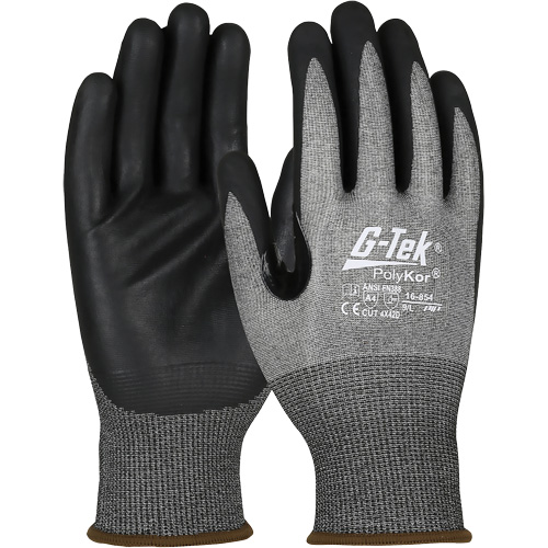 Gants r&eacute;sistant &agrave; la coupe G-Tek avec capacit&eacute; pour &eacute;cran tactile, Taille 2T-Grand, Calibre 18, Rev&ecirc;tement Mousse de nitrile, Enveloppe en PolyKor, ASTM ANSI niveau A4/EN 388 niveau D Pryde Industrial Inc.