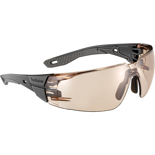 Lunettes de s&eacute;curit&eacute; RUSH+ 2.0 avec monture noire et grise, M/G, Lentille Cuivre, Antibu&eacute;e/Anti-&eacute;gratignures, ANSI Z87+ Pryde Industrial Inc.