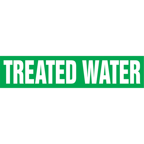 Marqueurs de tuyau "Tower Water Return", Autocollant, 4" h x 24" la, Blanc/vert Pryde Industrial Inc.