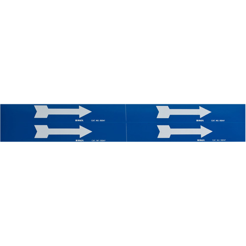 Arrow Pipe Markers, Self-Adhesive, 1-1/8" H x 7" W, White on Blue Pryde Industrial Inc.