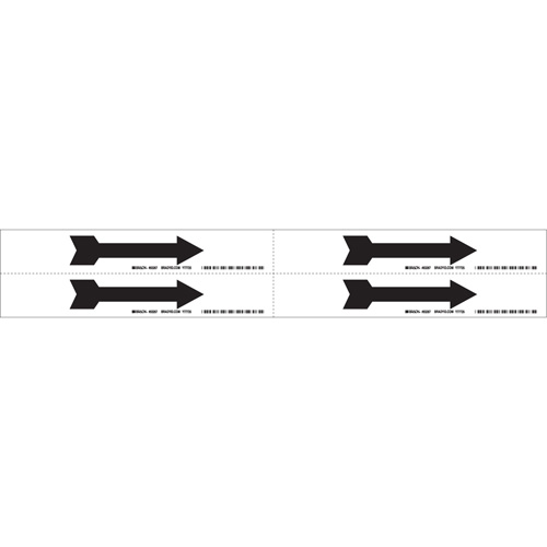 Marqueur de tuyau  Arrow, Autocollant, 1-1/8" h x 7" la, Noir sur blanc Pryde Industrial Inc.