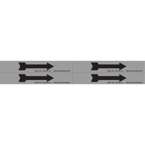 Marqueur de tuyau  Arrow, Autocollant, 1-1/8" h x 7" la, Noir sur aluminium Pryde Industrial Inc.