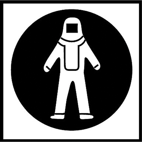 Right to Know Pictogram Labels - Full Protection Suit, Vinyl, Sheet, 5/8" L x 3/4" W Pryde Industrial Inc.