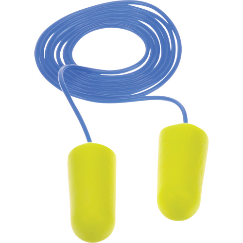 E-A-Rsoft Yellow Neon Earplugs, Bulk - Polybag, Corded Pryde Industrial Inc.